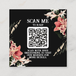 Dark and Moody QR Code Wedding Enclosure Card エンクロージャーカード