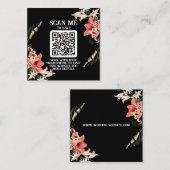 Dark and Moody QR Code Wedding Enclosure Card エンクロージャーカード (正面/裏面)