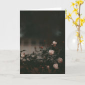 Dark and moody roses in garden Sympathy カード (黄色い花)