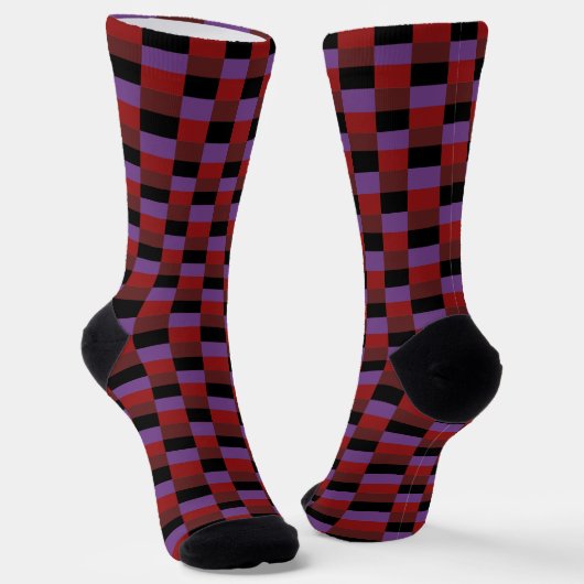 Dark and Red and Purple Combination ソックス (傾斜あり)