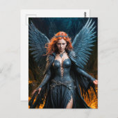 Dark Angel Queen in Candlelit Hall ポストカード (正面/裏面)