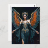 Dark Angel Queen with Red Wings ポストカード (正面/裏面)