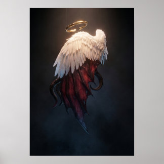 Dark Angel Wings Wall Art – Heavenly & Fallen  ポスター