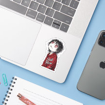 Dark Anime  "Still Here" Aesthetic Gothic Illustra