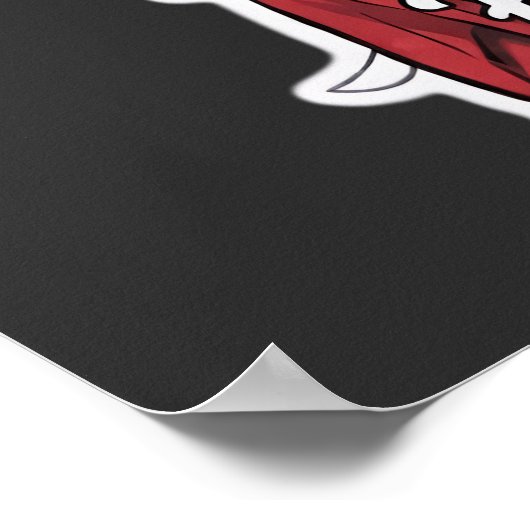 Dark Anime  "Still Here" Aesthetic Gothic Illustra ポスター (角)