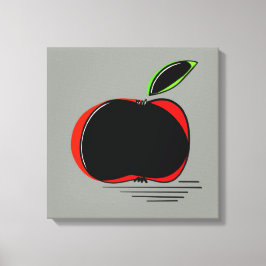 Dark Apple – Minimal Graphic Art  キャンバスプリント