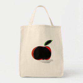 Dark Apple – Modern Minimal Fruit Illustration トートバッグ
