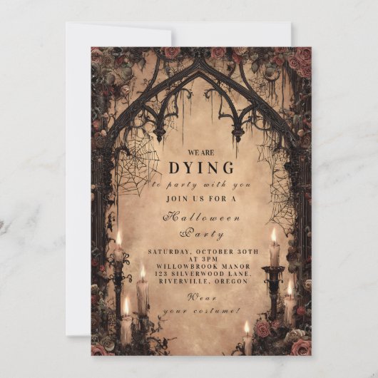 Dark Archway Gothic Halloween 招待状 (正面)