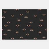 Dark Art Line Faces Wrapping Paper Set ラッピングペーパーシート (正面2)