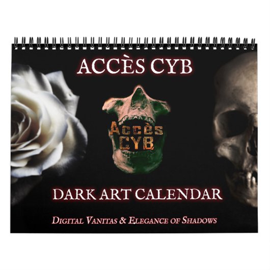 Dark Art Wall Calendar – Horizontal Format カレンダー (カバー)