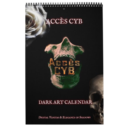 Dark Art Wall Calendar – Vertical Format カレンダー (カバー)