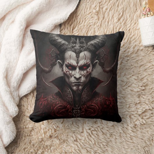 Dark Art Zorniger Teufel Motiv クッション (ブランケット)