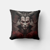 Dark Art Zorniger Teufel Motiv クッション (正面)