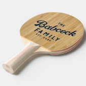 Dark Bamboo Retro Family Name & Year 卓球ラケット (正面アングル)