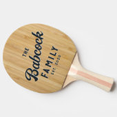 Dark Bamboo Retro Family Name & Year 卓球ラケット (横)