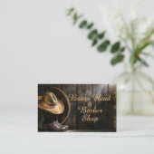 Dark Barn Wood, Boots, Cowboy Hat on a 名刺 (スタンド正面)