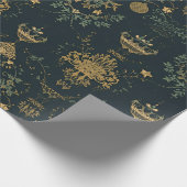 Dark Baroque Gold Ornament Wrapping Paper  ラッピングペーパー (角)