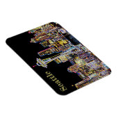 Dark be the Night - Luminous Seattle Skyline マグネット (右側)