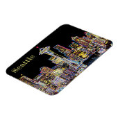 Dark be the Night - Luminous Seattle Skyline マグネット (左側)