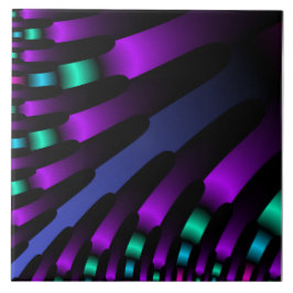 Dark beautiful colors neon glowing Ribbon Stripes タイル