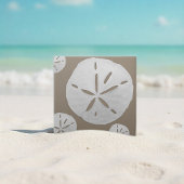 Dark Beige & White Tropical Beach Sand Dollar タイル