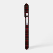  Dark Black and Red Traditional Christmas Tartan iPhoneケース (左側面)