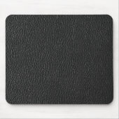 Dark Black Leather Texture Design Office マウスパッド (正面)