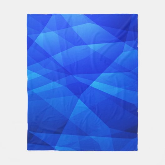 Dark BLUE abstract polygonal. Triangular geometric フリースブランケット (正面)