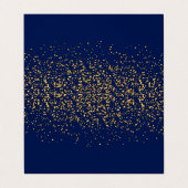 Dark Blue and Gold Confetti | Blank 名刺 (外部フラット)