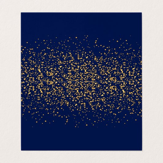 Dark Blue and Gold Confetti | Blank 名刺 (外部フラット)
