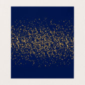 Dark Blue and Gold Confetti | Blank 名刺 (内部フラット)