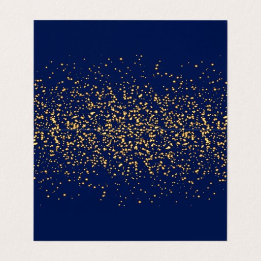 Dark Blue and Gold Confetti | Blank 名刺 (内部フラット)