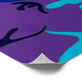 Dark Blue and Purple Camouflage Value Poster ポスター (角)