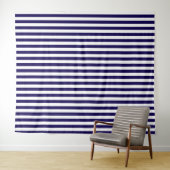 Dark Blue and White Stripe Decorative Tapestry タペストリー (インサイチュ(横))