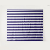 Dark Blue and White Stripe Decorative Tapestry タペストリー (正面(横))