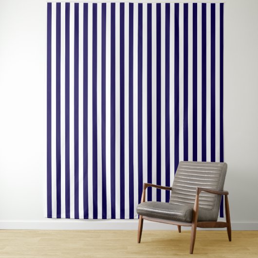 Dark Blue and White Stripe Decorative Tapestry タペストリー (インサイチュ)