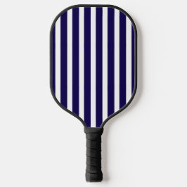 Dark Blue and White Striped Pickleball Paddle ピックルボールラケット