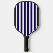 Dark Blue and White Striped Pickleball Paddle ピックルボールラケット (裏面)