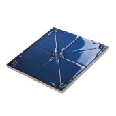 Dark Blue Art Deco  Ceramic Tile タイル (側面)