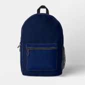Dark Blue Backpack  プリントバックパック (正面)