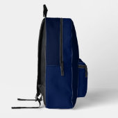 Dark Blue Backpack  プリントバックパック (左)