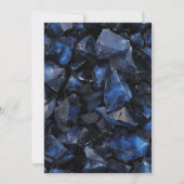 Dark Blue Boho Witch Crystals Black Bridal Shower 招待状 (裏面)