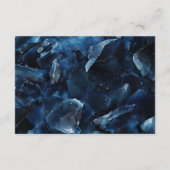 Dark Blue Boho Witch Crystals Black Wedding エンクロージャーカード (裏面)