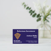 Dark Blue Calling Card for Any Business 名刺 (スタンド正面)