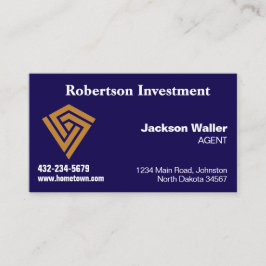 Dark Blue Calling Card for Any Business 名刺