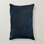 Dark Blue Camo Abstract アクセントクッション (正面(垂直))