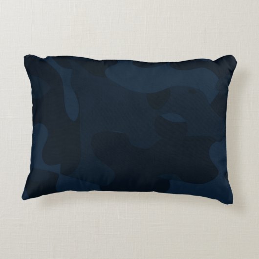 Dark Blue Camo Abstract アクセントクッション (裏面)