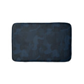 Dark Blue Camo Abstract バスマット (正面)
