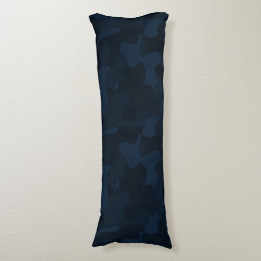 Dark Blue Camo Abstract ボディピロー (正面縦)