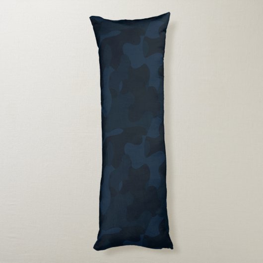 Dark Blue Camo Abstract ボディピロー (裏面 (縦))